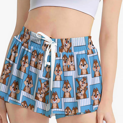 Chipmunks [blue stripe] Women's Sport Skorts With Pocket