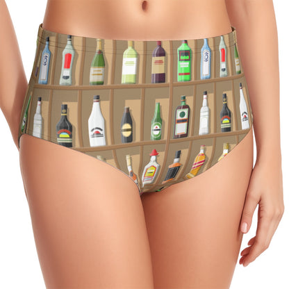 Liquor Cabinet Women's Swimsuit Set With Halter