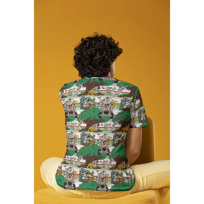 Striped Safari Men's Crew Neck T-Shirt