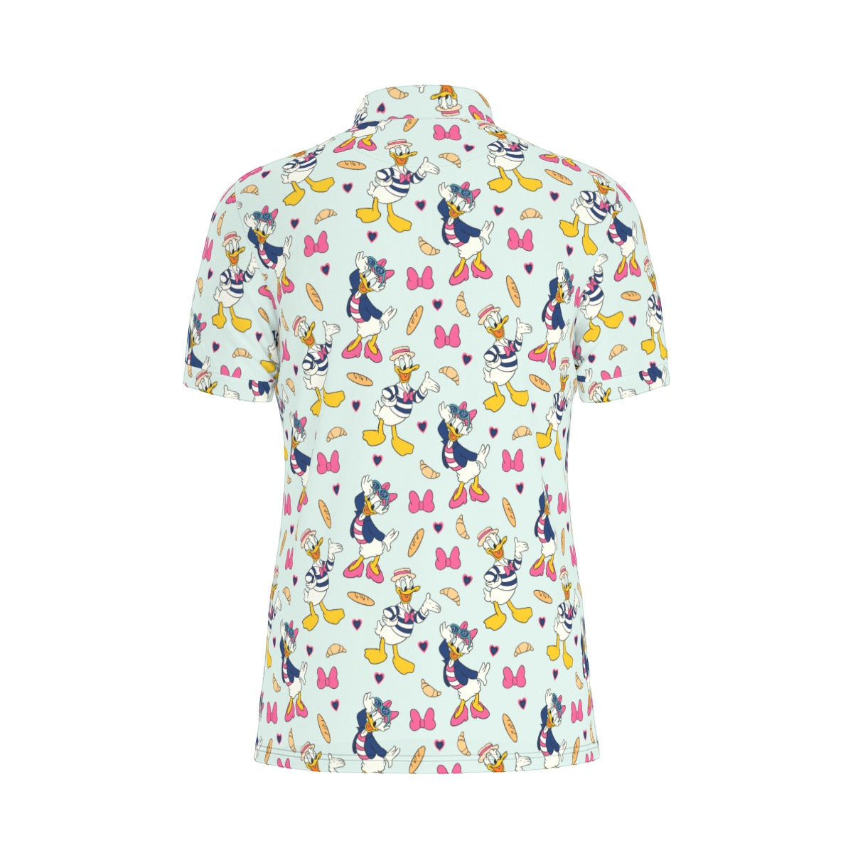 Parisian Ducks Men's Stretch Collar Polo Shirt