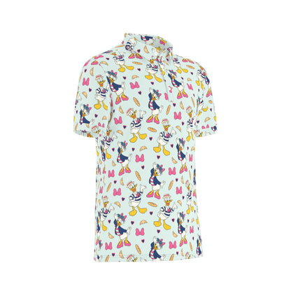 Parisian Ducks Men's Stretch Collar Polo Shirt