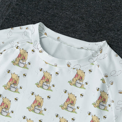 Winnie & Bee Men's Raglan Sleeve Pajamas With Wide Ankles