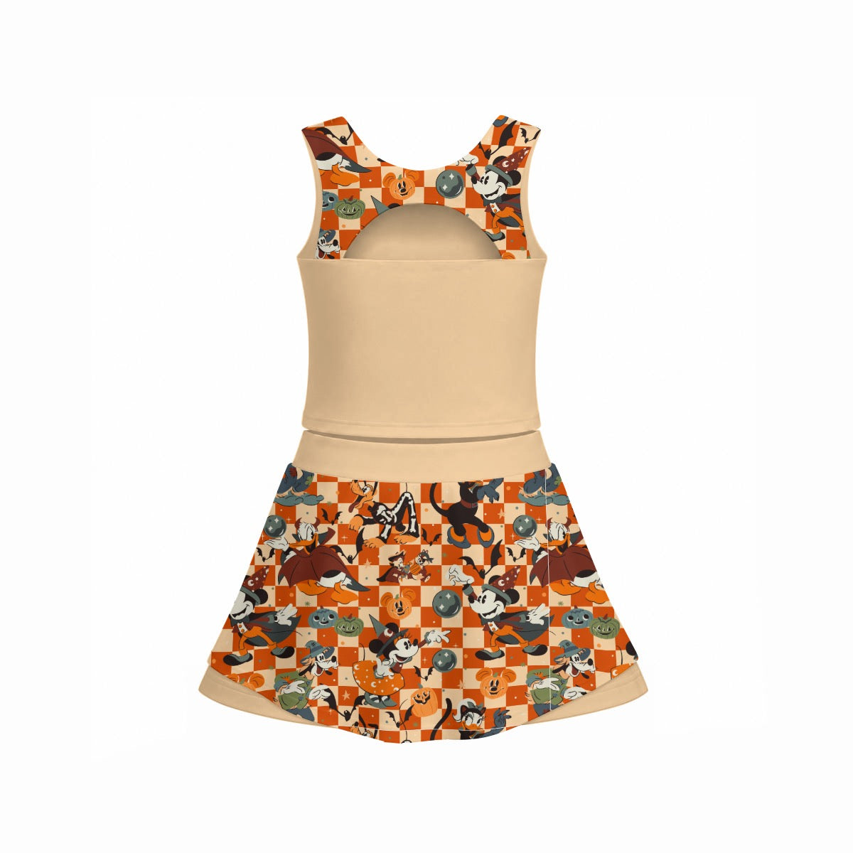 Happy Halloween [Ducks] Girl's Sports Tank & Skort Set