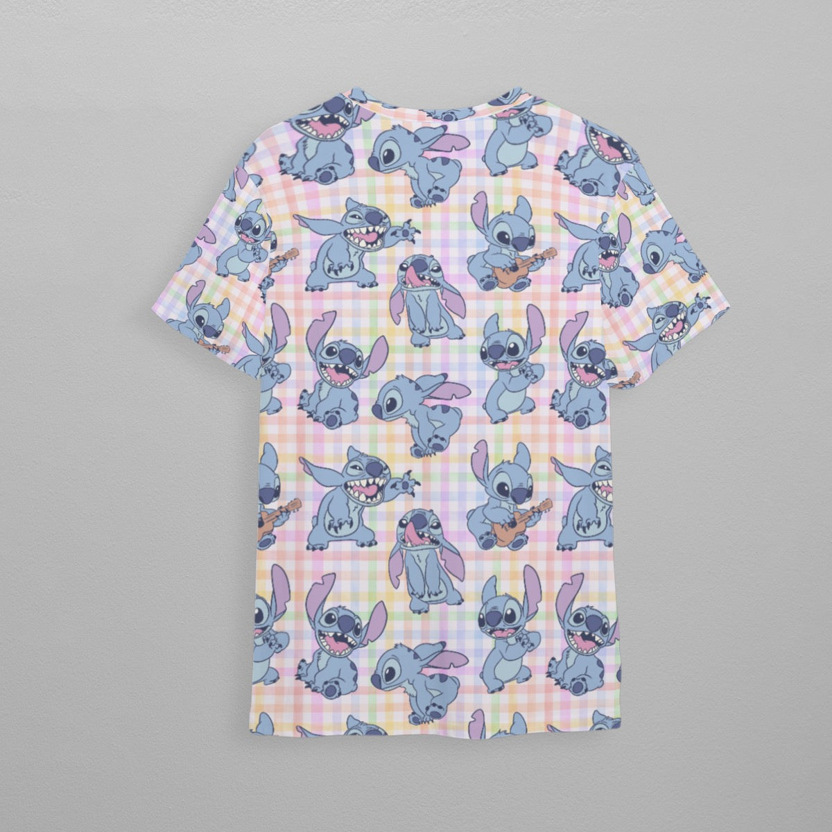 Pastel Gingham Alien Children's Athletic T-Shirt