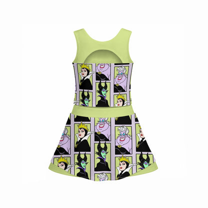 Villain Portraits Girl's Sleeveless Sports Tank & Skort Set