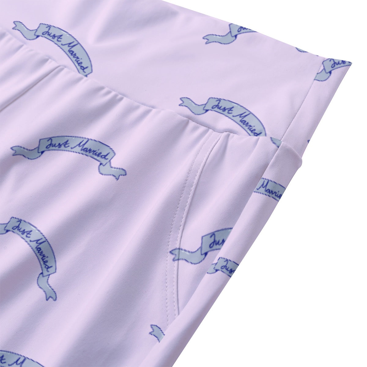 Pink Just Married Women's Yoga Pants