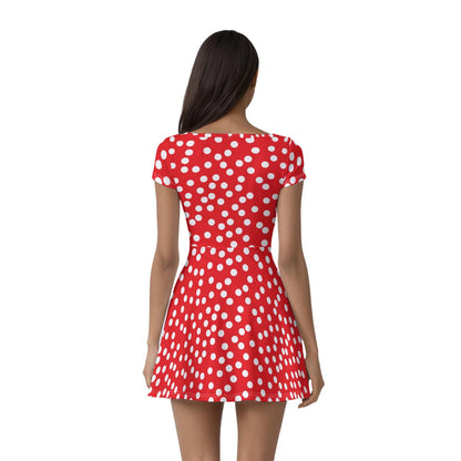 Dots Women’s Athletic Dress With Built‑In Shorts