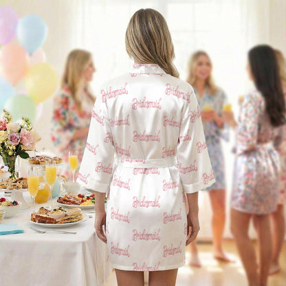 Bridesmaid Script [pink] Women's Robe