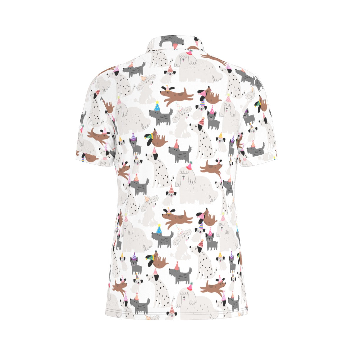 Party Pups Men's Stretch Collar Polo Shirt