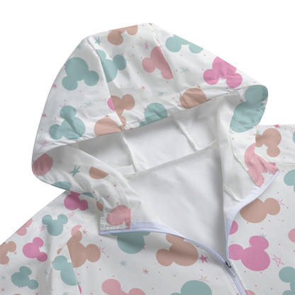 Colorful Minnie Unisex Windbreaker Long Jacket