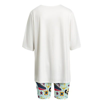 Ahoy Women's T-shirt Set With Short Sleeve