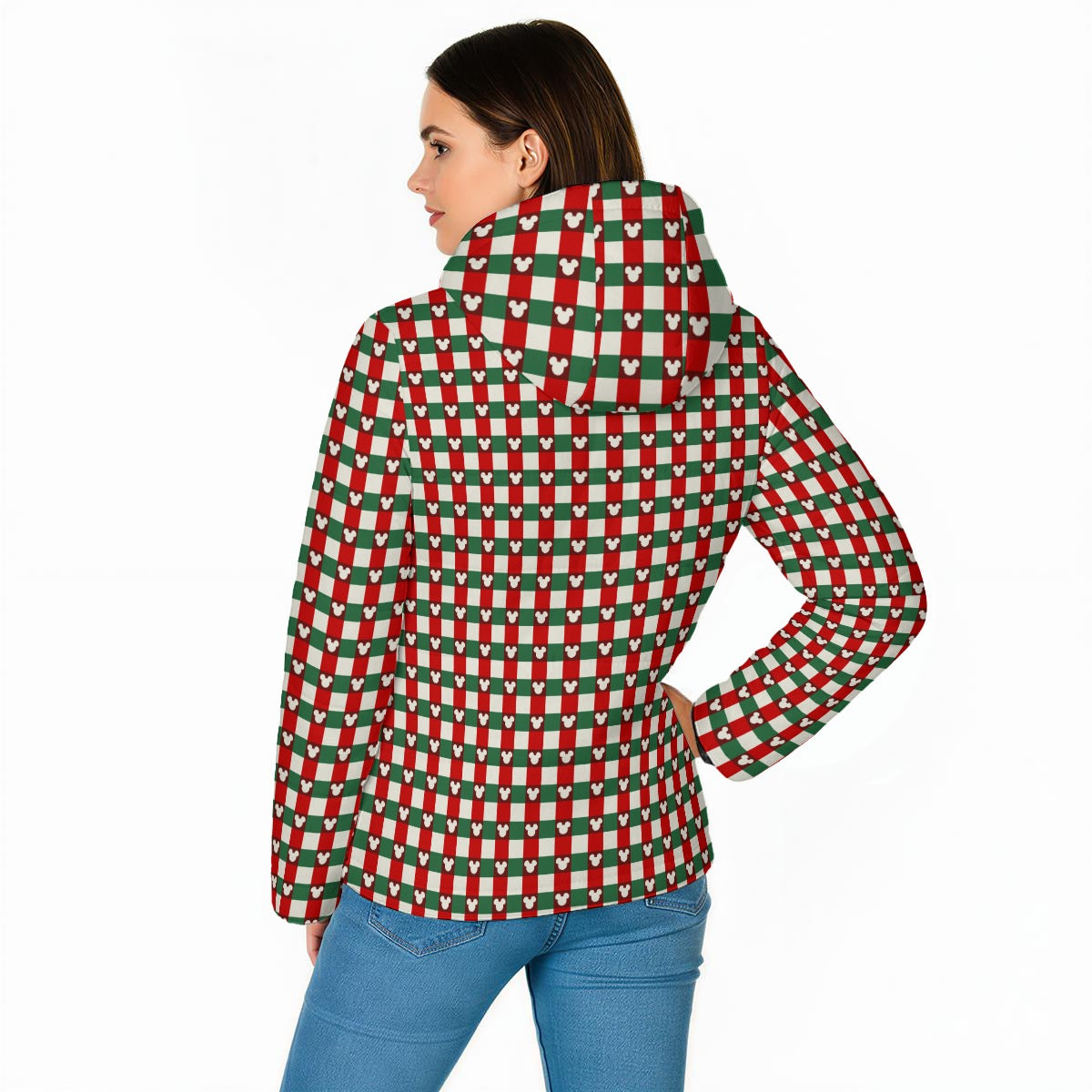 MM Christmas Plaid Unisex Warm Hooded Jacket