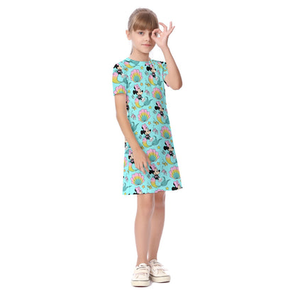 Merminnie Kid's Short Sleeve Dress