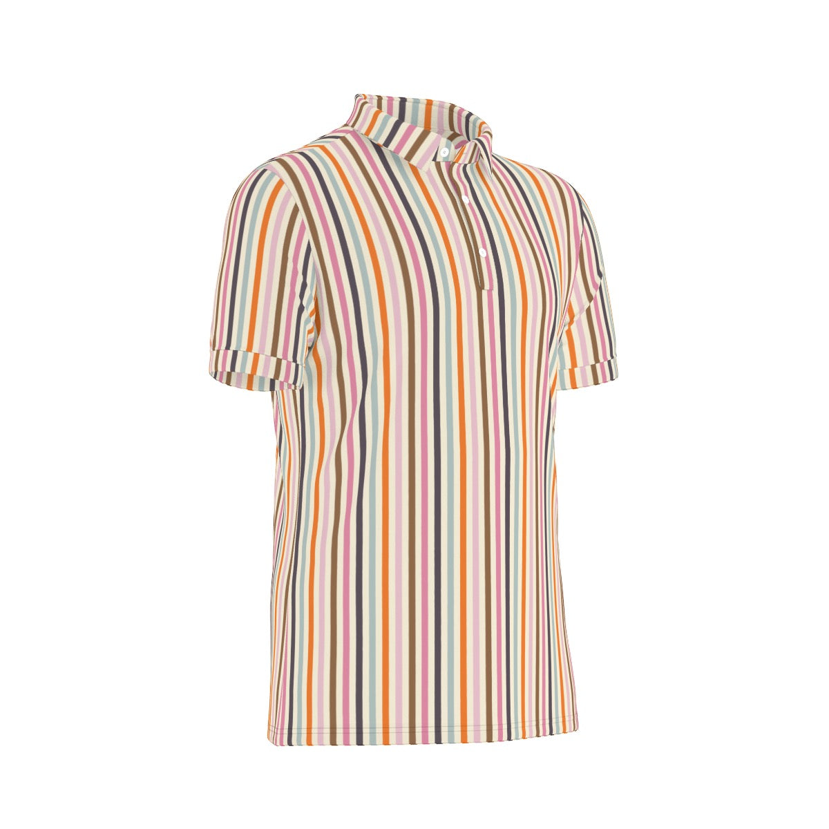 Friendly Ghosts Stripe [Slate] Men's Stretch Collar Polo Shirt