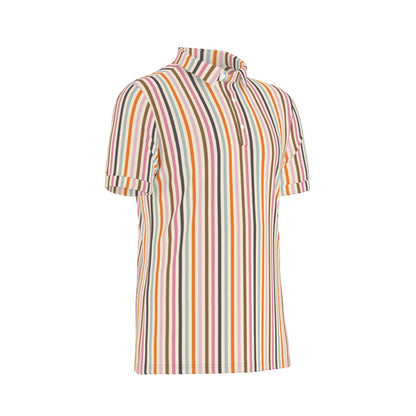 Friendly Ghosts Stripe [Slate] Men's Stretch Collar Polo Shirt