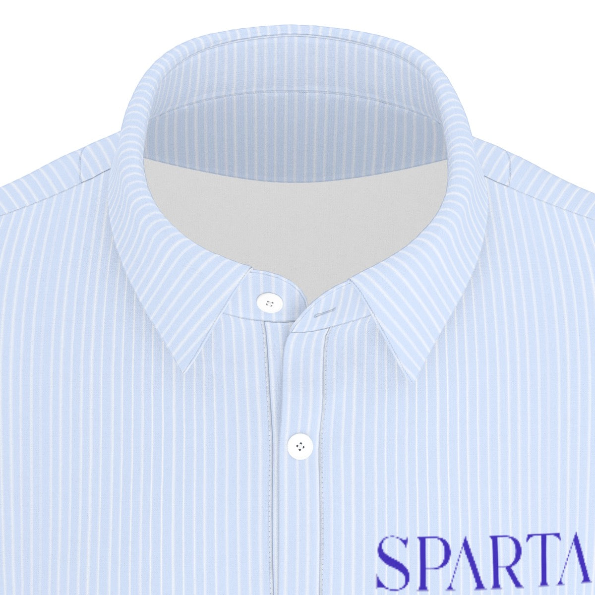Blue Stripe Spartans Men's Stretch Collar Polo Shirt