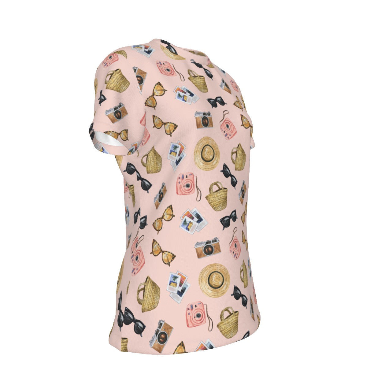 Vacay [pink] Women's Round Neck Athletic T-Shirt|210GSM