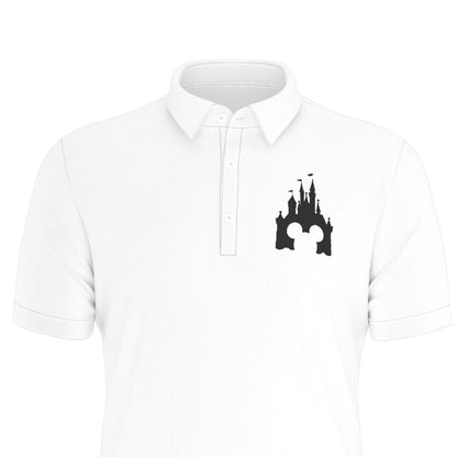 Castle Silhouette Men's Stretch Collar Polo Shirt