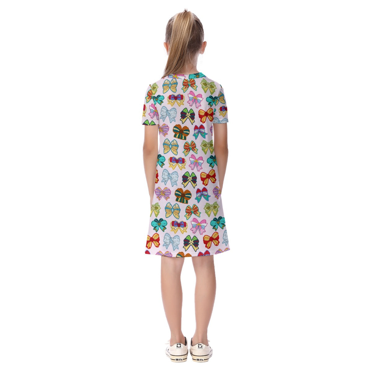 Princess Bows Kid's Short Sleeve Dress