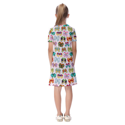 Princess Bows Kid's Short Sleeve Dress