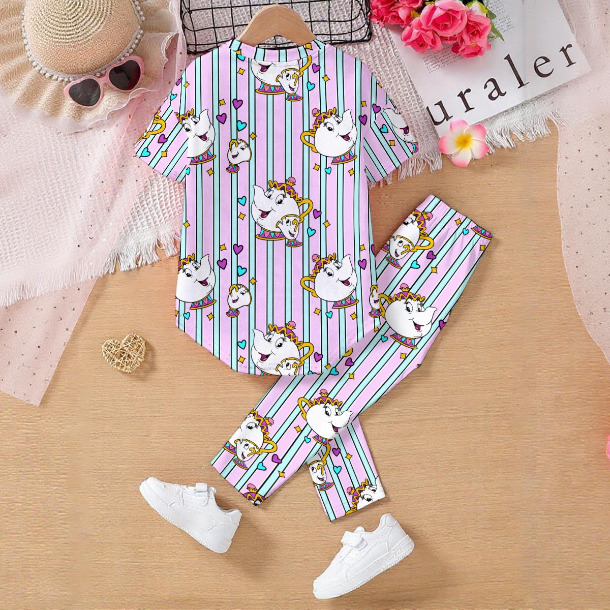 Tea Party Friends Kids' Casual Top and Pants Set