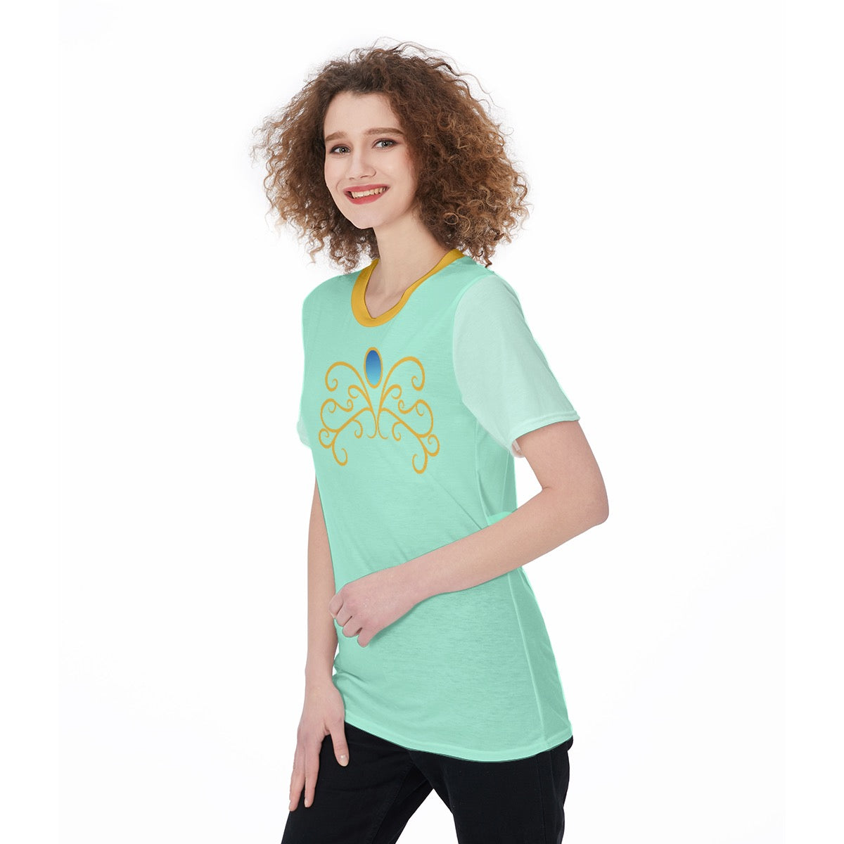Jasmine Bounding Women's O-Neck T-Shirt|180 GSM Jersey