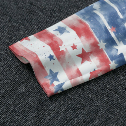 Stars & Stripes Men's Raglan Sleeve Pajamas With Wide Ankles