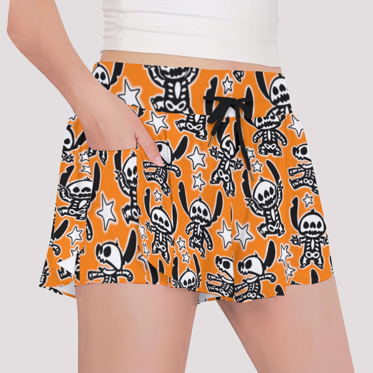 Alien Skeleton Girls' Sports Culottes