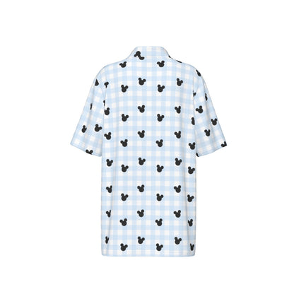 Blue Gingham Boys Polo Collar Jersey |210GSM
