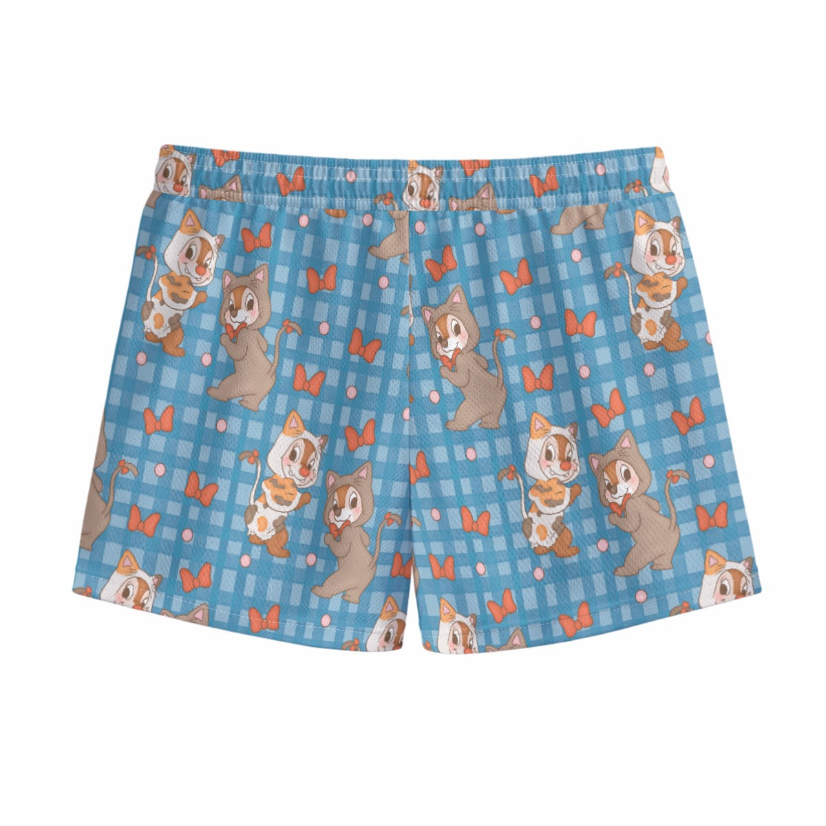 Chipmunks Dressed as Kitties Youth Shorts with Inner Drawstring - mesh