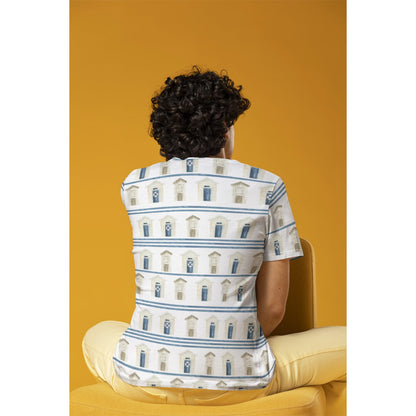 Striped Beach Houses Men's CrewNeck T-Shirt