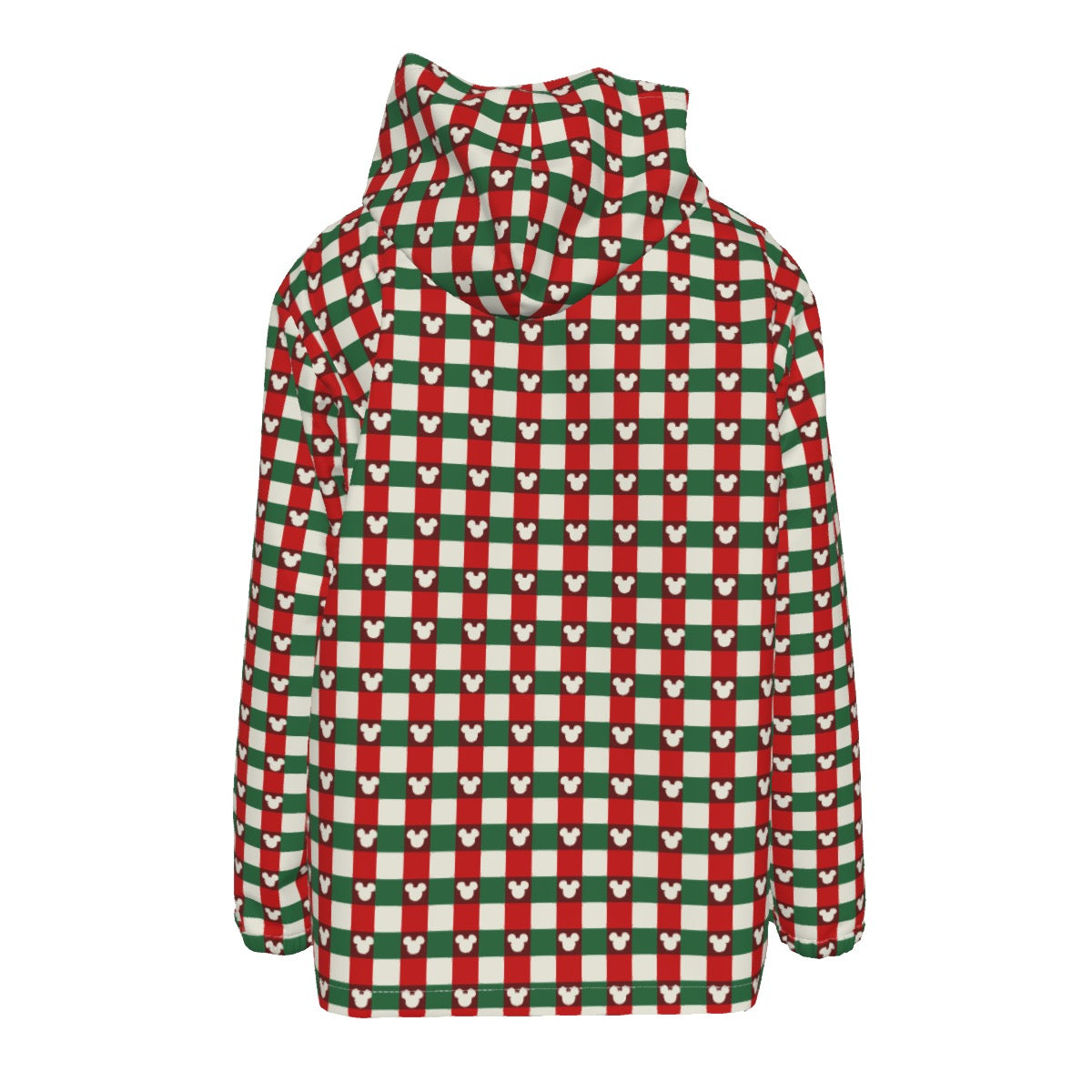 MM Christmas Plaid Men's Hooded Zipper Jacket