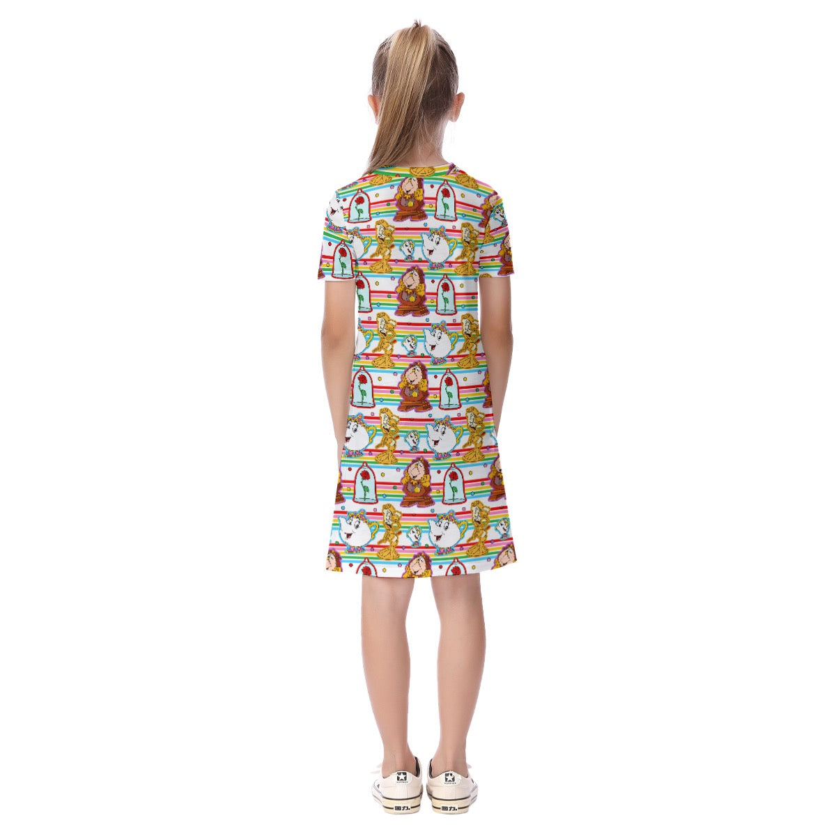 Striped Castle Friends Kid's Short Sleeve Dress