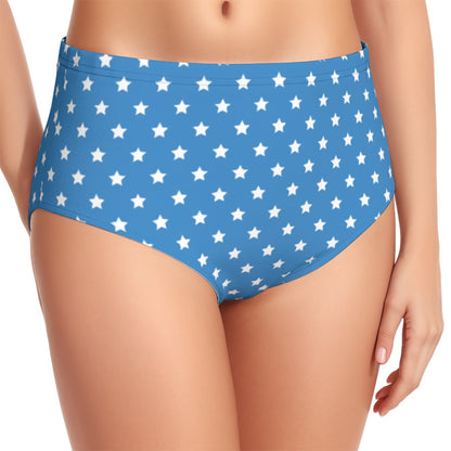 Patriotic Bows & Stars Women's Swimsuit Set With Halter