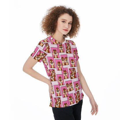 Chipmunks [pink stripe] Women‘s t-Shirt