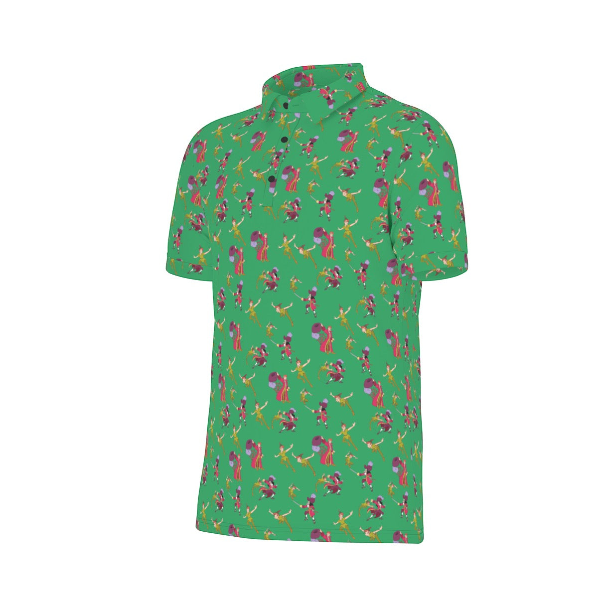 Green Peter Men's Stretch Collar Polo Shirt