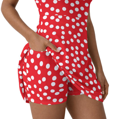 Dots Women’s Athletic Dress With Built‑In Shorts