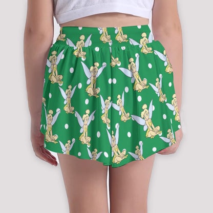 Green Polka Dot Tink Girls' Sports Culottes
