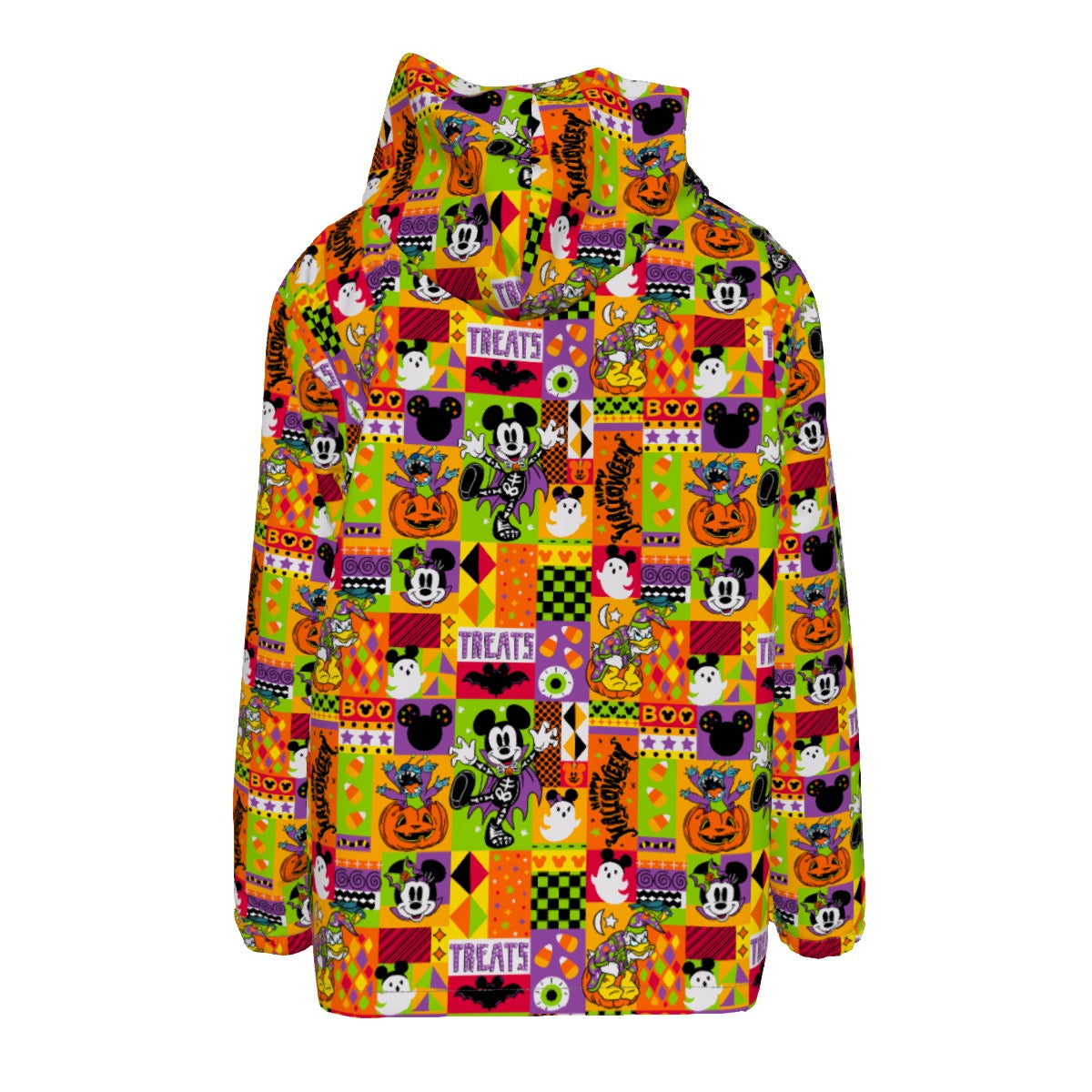 Trick or Treat Friends Men's Hooded Zipper Jacket
