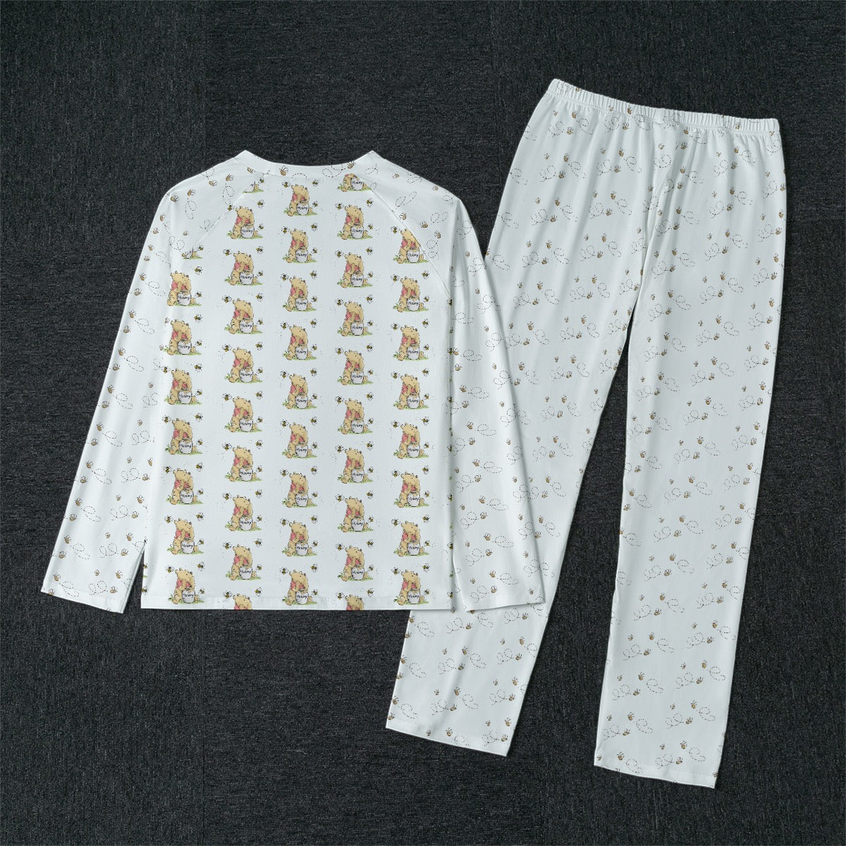 Winnie & Bee Men's Raglan Sleeve Pajamas With Wide Ankles