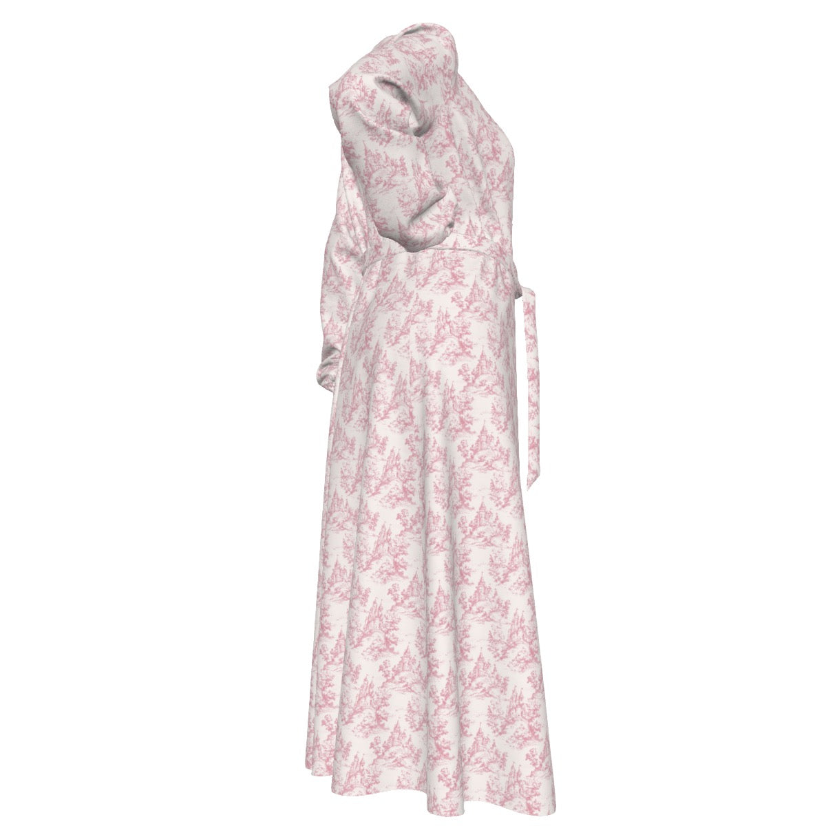 Castle Toile Women's Lace-up Chiffon Robe