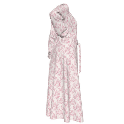 Castle Toile Women's Lace-up Chiffon Robe