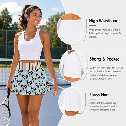 Captain MM Women's Pleated Athletic Skort