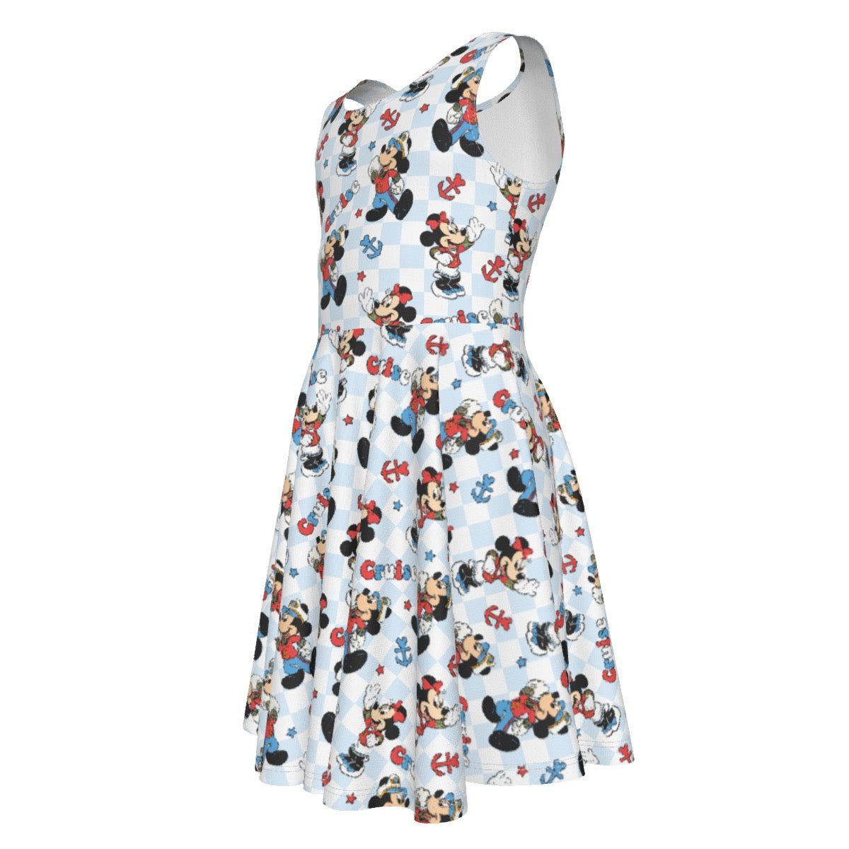 Checkered Cruising MM Kid's Sleeveless Vest Dress