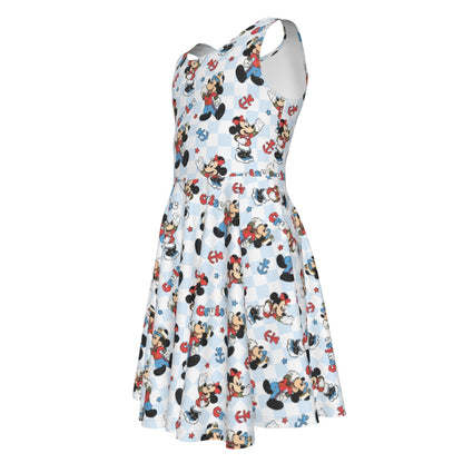 Checkered Cruising MM Kid's Sleeveless Vest Dress