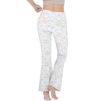 Grandmillenial Ribbon Women's Flare Yoga Pants