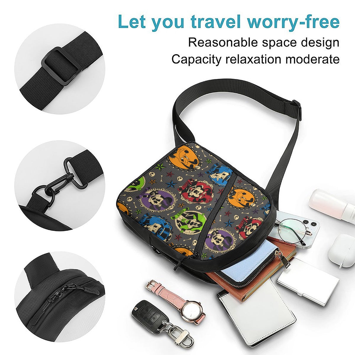 Not So Scary Cameos Folding chest bag