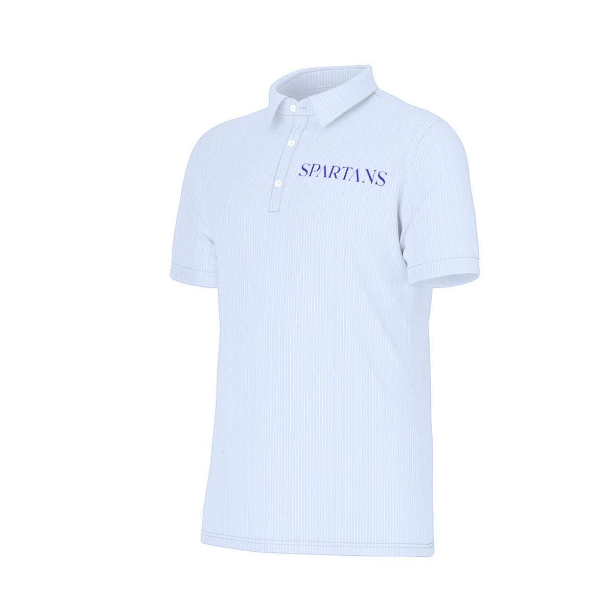 Blue Stripe Spartans Men's Stretch Collar Polo Shirt