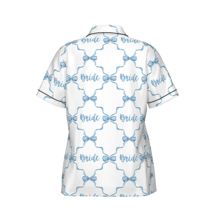 Bride [white] Women's Pajama Set With Short Sleeve