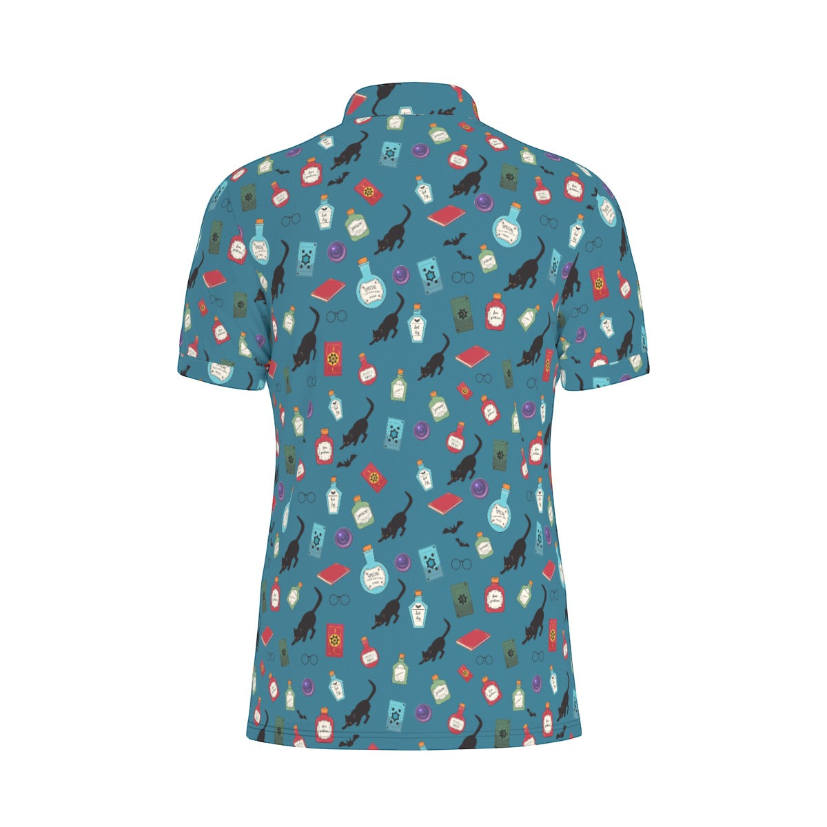 Blue Wizard Men's Stretch Collar Polo Shirt